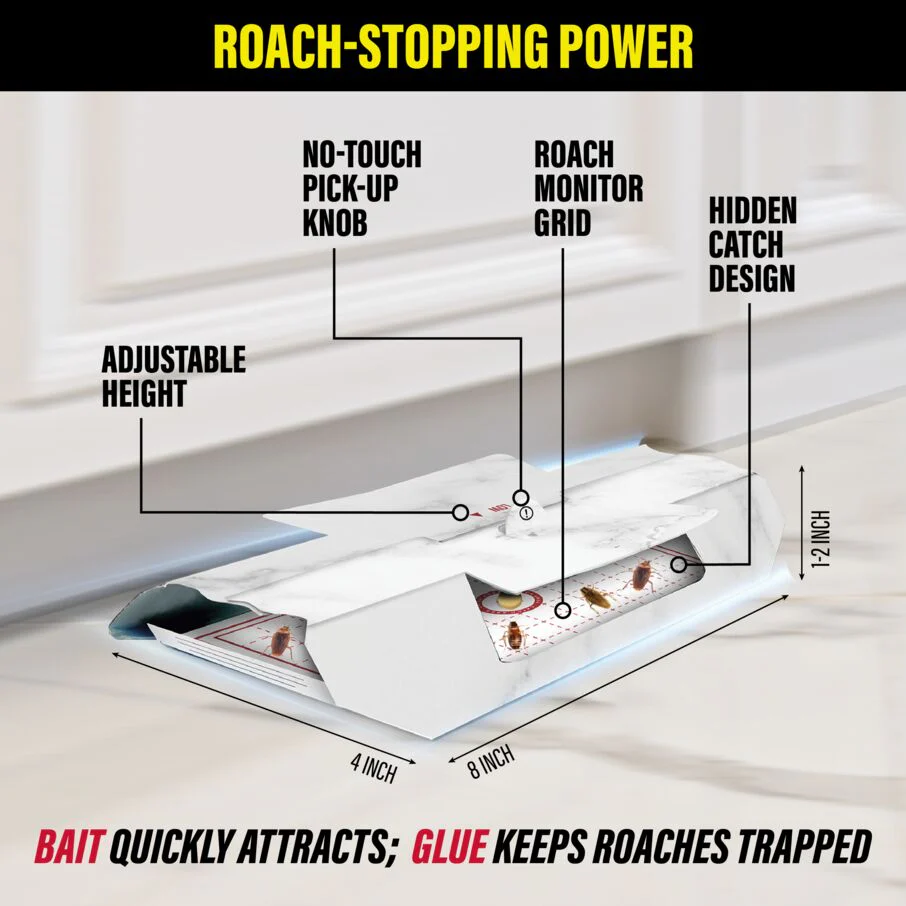 Catchmaster Cockroach Trap with Powerful Food-Based Bait – Glue Traps (10-Pk) - Image 4