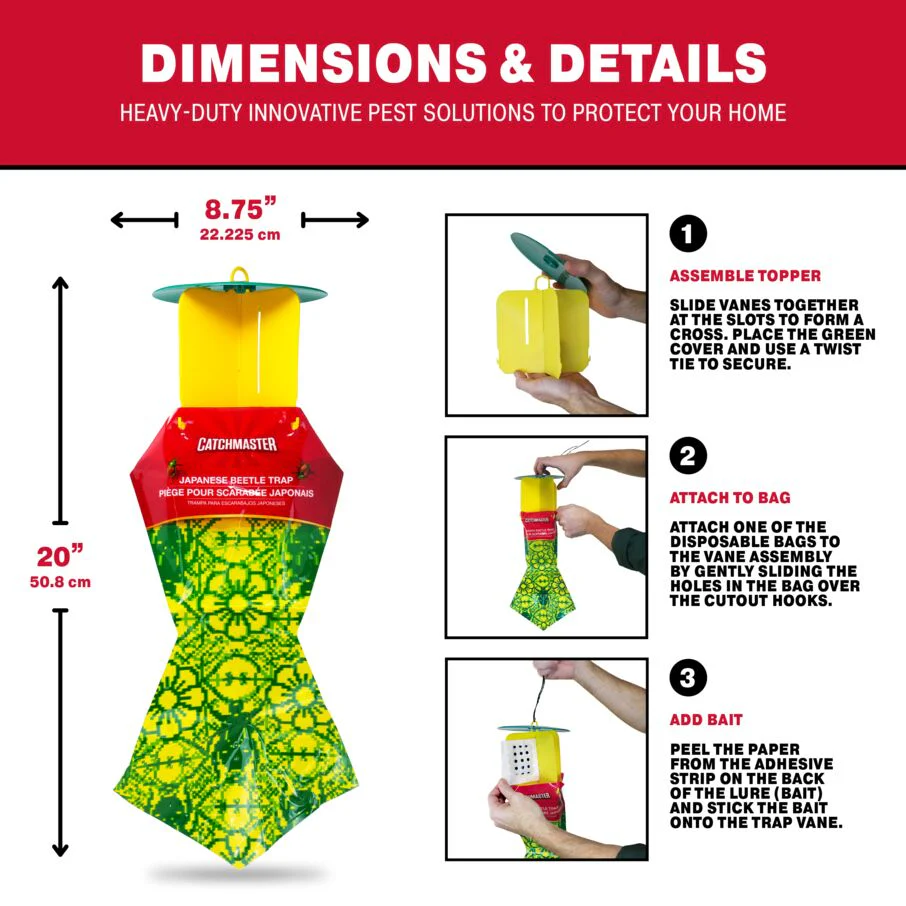Japanese Beetle Trap Bags with Dual Lure – Hanging Bug Catcher - Image 6