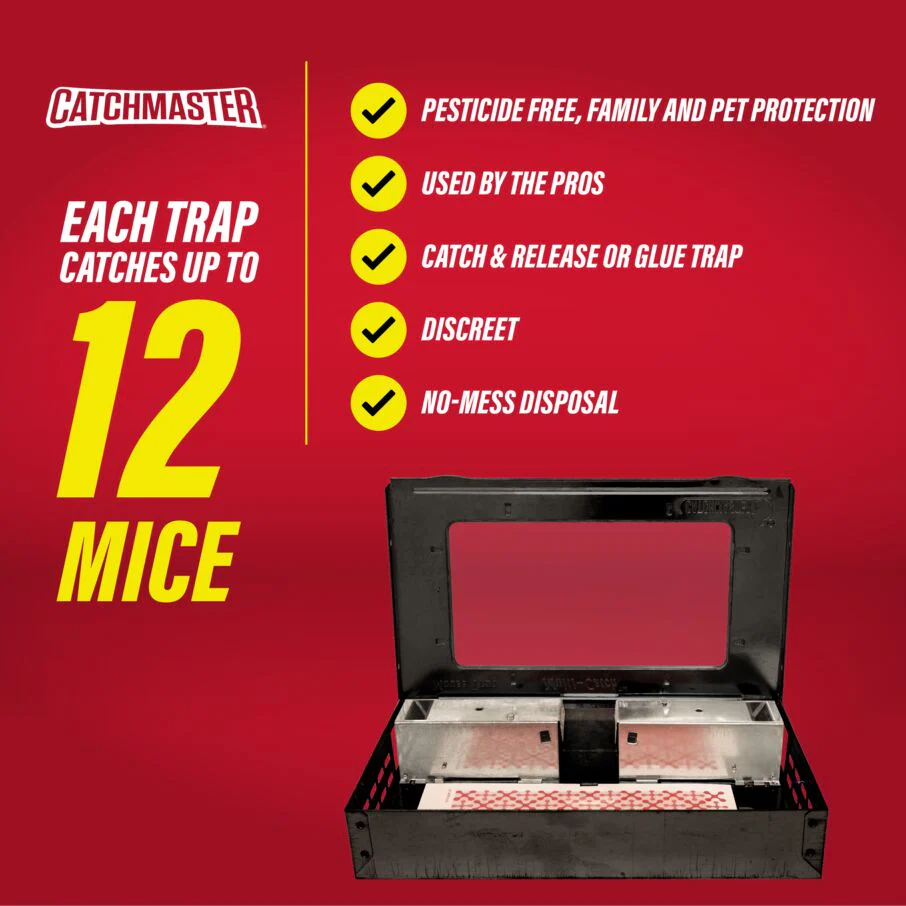 Pro Series Multi-Catch Mouse Trap Includes Replaceable Glue Board (Black) - Image 5