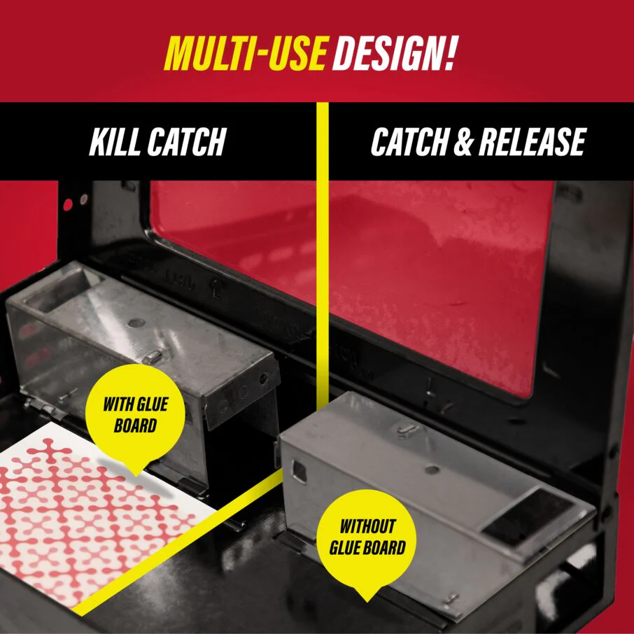 Pro Series Multi-Catch Mouse Trap Includes Replaceable Glue Board (Black) - Image 6