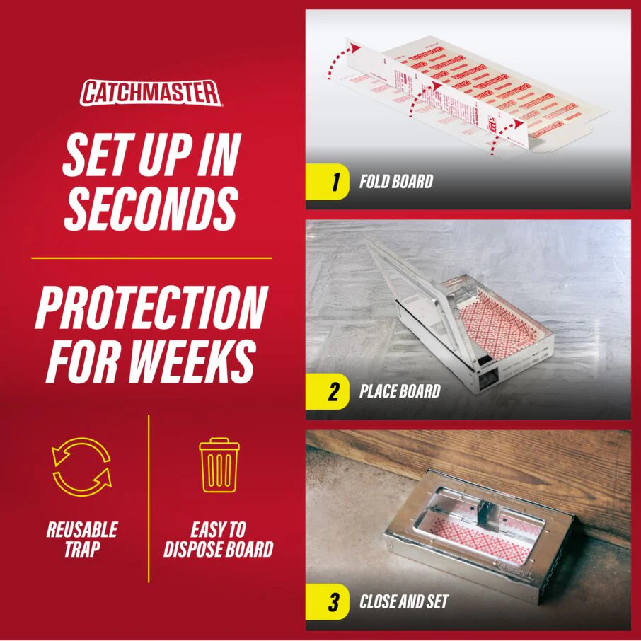 Pro Series Multi-Catch Mouse Trap Includes Replaceable Glue Board (White) - Image 3